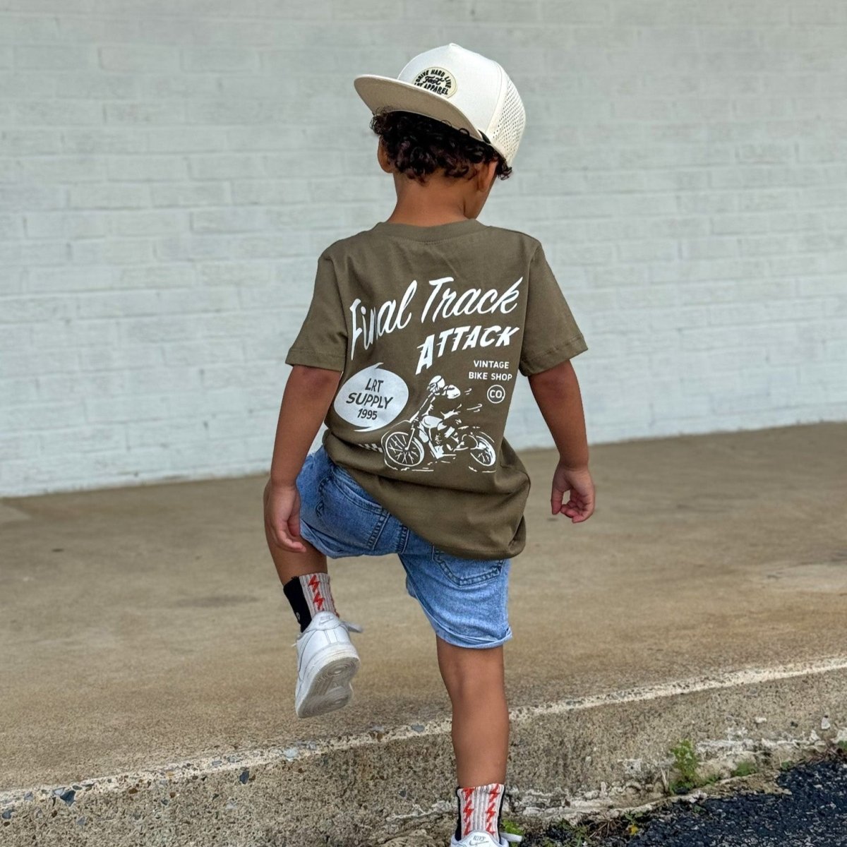Final Track Attack Tee - Military Green