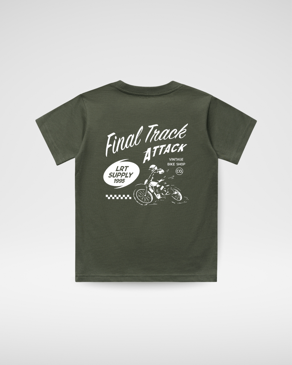 Final Track Attack Tee - Military Green