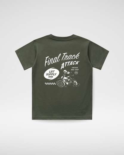Final Track Attack Tee - Military Green