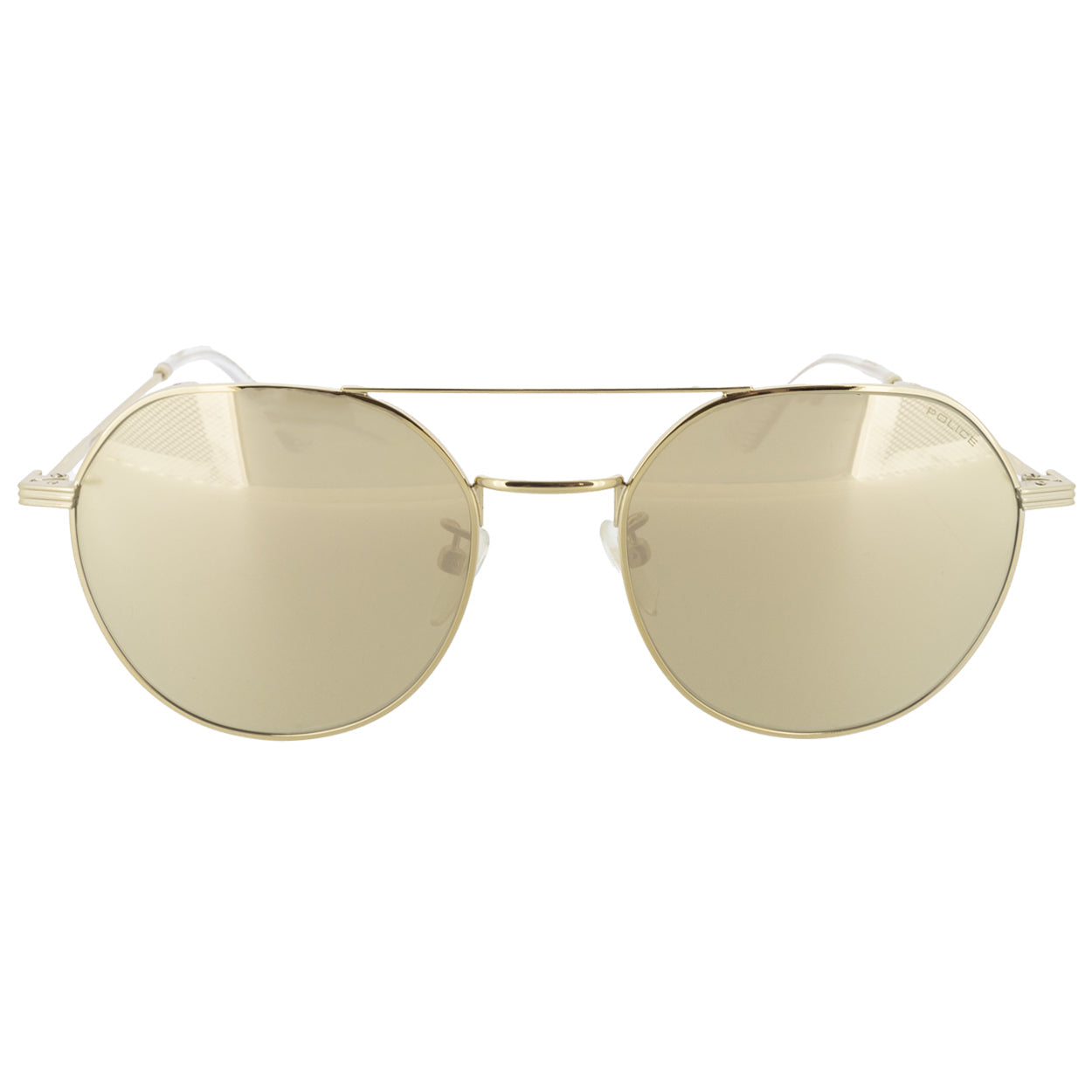 Police Gold Round Men's Sunglasses SPL 459Y *EX DISPLAY*