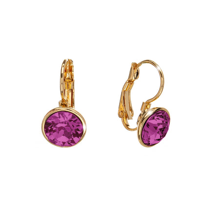 Classic Leverback Earrings with Sparkling Swarovski Crystals