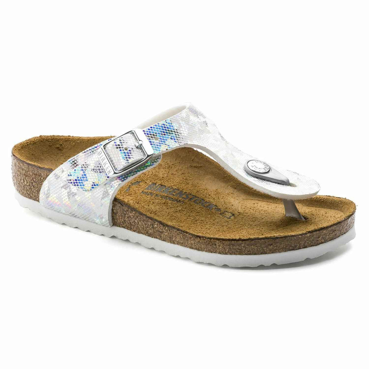 Birkenstock Kids Gizeh Hologram Silver Sandals