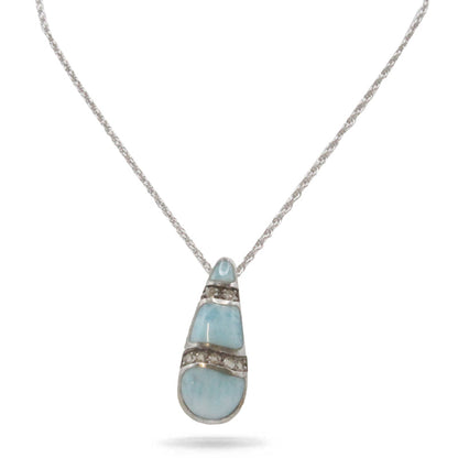 Marina Larimar Stone Topaz Sterling Silver Necklace By Marahlago