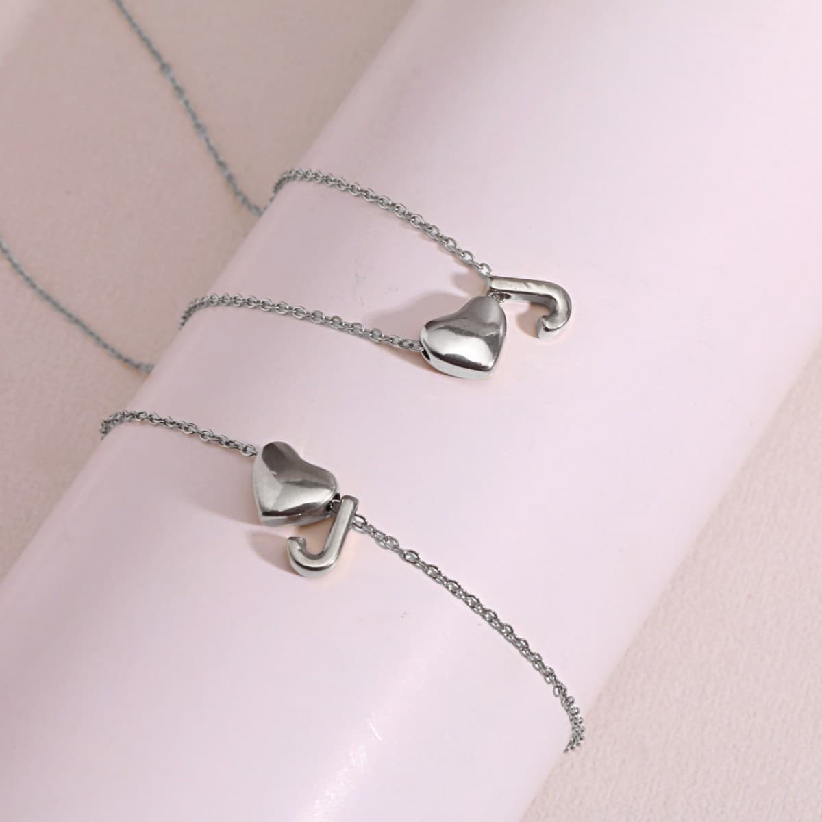 Dainty A-Z Initial Heart Necklace