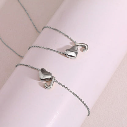 Dainty A-Z Initial Heart Necklace