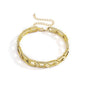 Goldtone Open Hexagon Choker Necklace