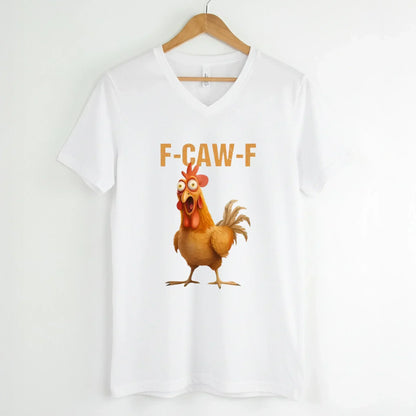 Funny F-Caw-F Rooster Unisex V-Neck T-Shirt