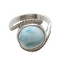 Larimar Stone Sterling Silver Adella Ring Size 7 By Marahlago