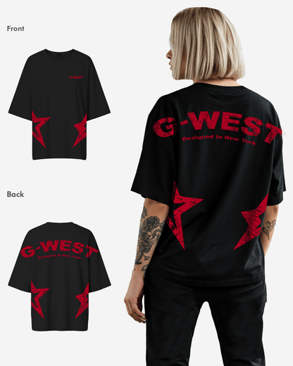 G West Womens Arch Logo Oversized Tee