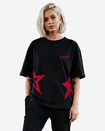 G West Womens Arch Logo Oversized Tee