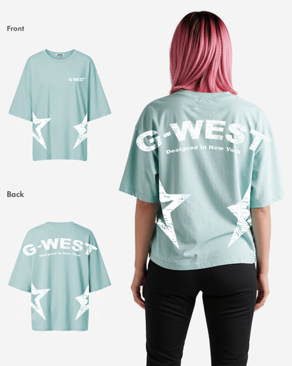 G West Womens Arch Logo Oversized Tee