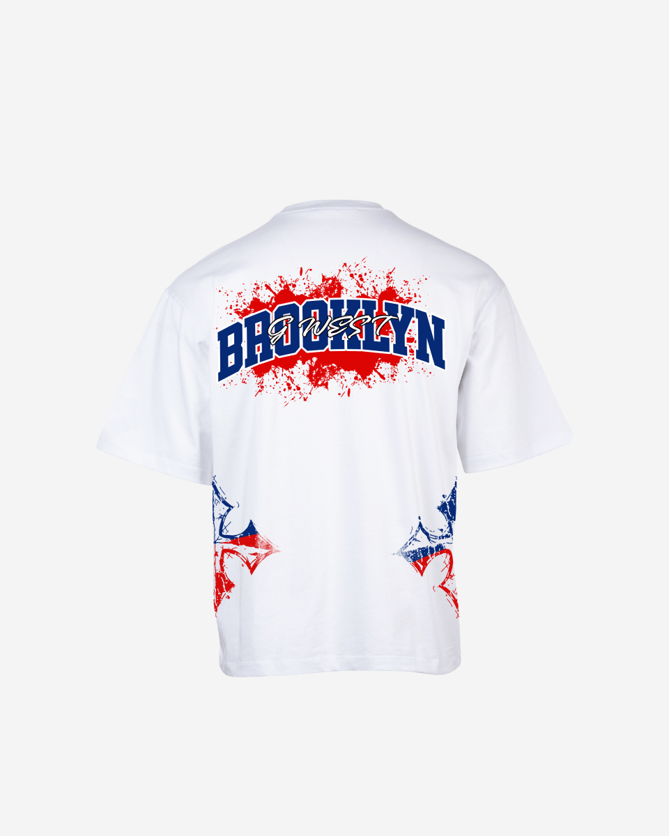 G West Brooklyn Blood Arch Logo Oversized T-Shirts