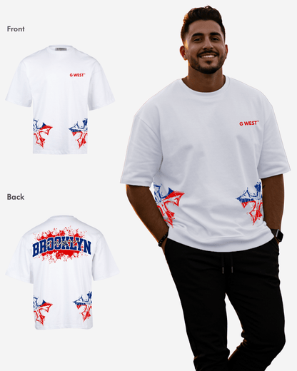 G West Brooklyn Blood Arch Logo T-Shirts Big and Tall
