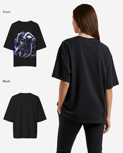 G West Womens Heavy Weight Galaxy Premium Oversized Tee