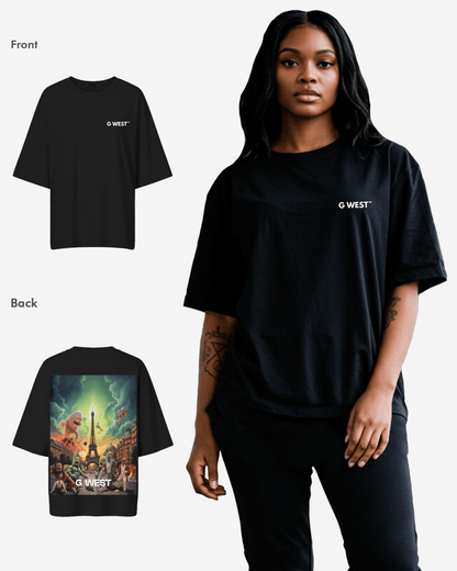 G West Womens In Paris Oversized T-Shirt