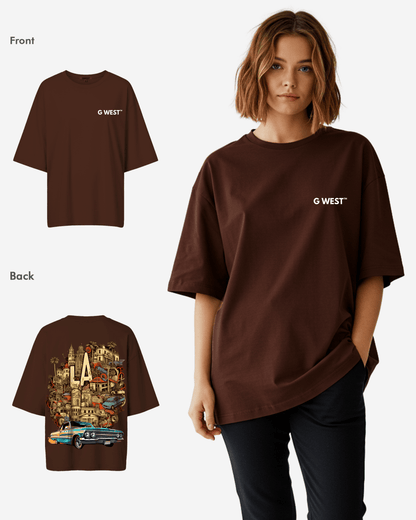 G West Womens La Culture Oversized T Shirt