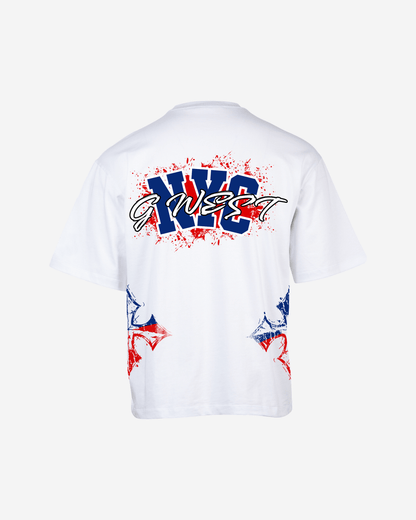G West Nyc Blood Arch LogoÂ Oversized T-Shirts