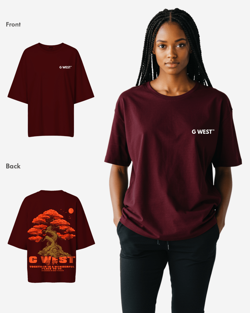 G West Womens Oversized Bonsai Tee