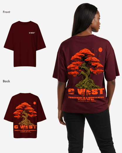 G West Womens Oversized Bonsai Tee