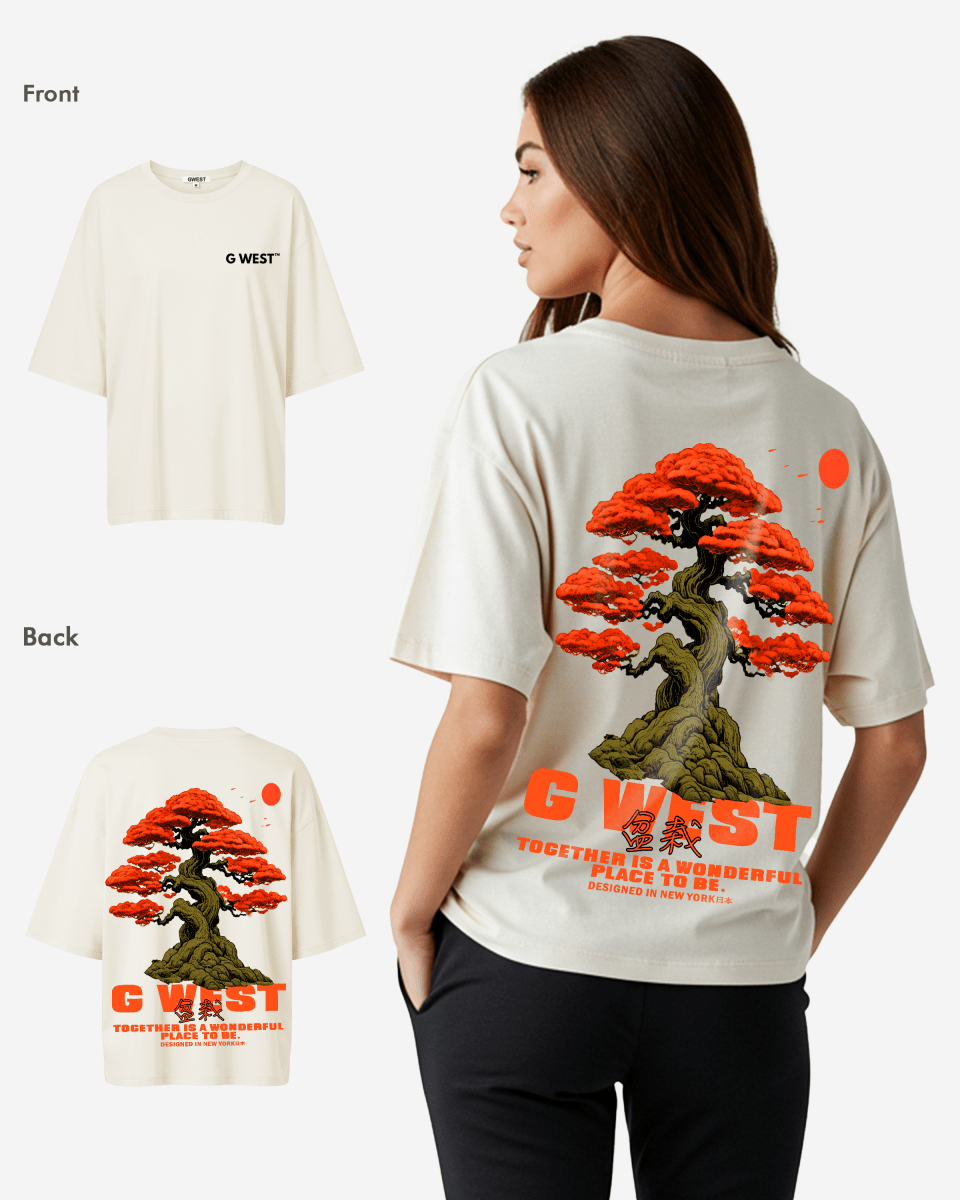 G West Womens Oversized Bonsai Tee