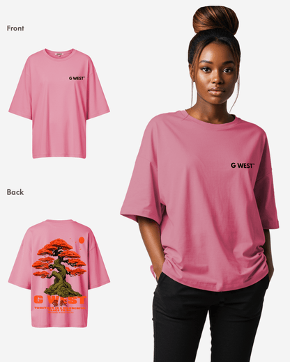 G West Womens Oversized Bonsai Tee