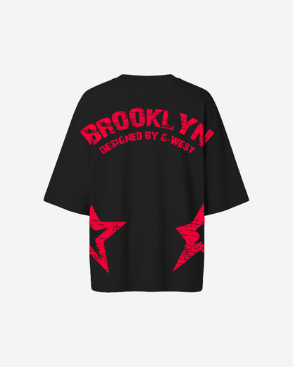 G West Womens Oversized Brooklyn Arch Logo Tee