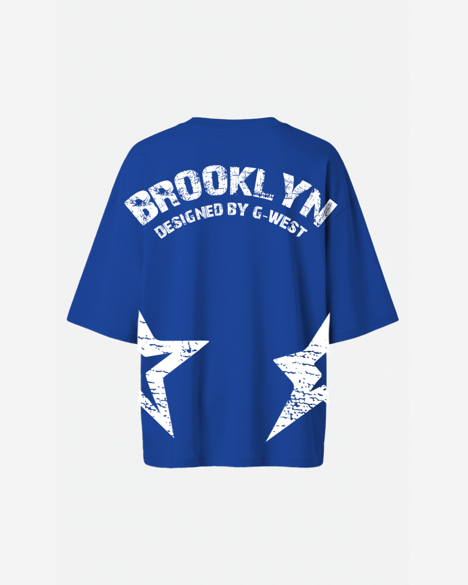 G West Womens Oversized Brooklyn Arch Logo Tee