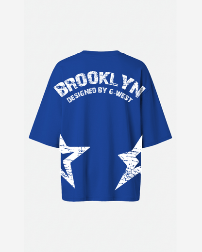 G West Womens Oversized Brooklyn Arch Logo Tee