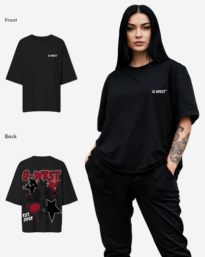 G West Womens Oversized Dazzling Dynamo Tee