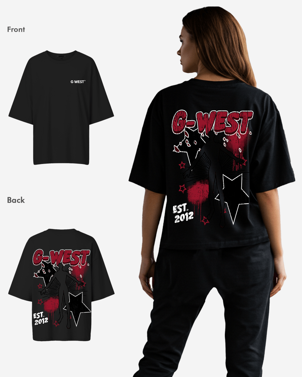 G West Womens Oversized Dazzling Dynamo Tee