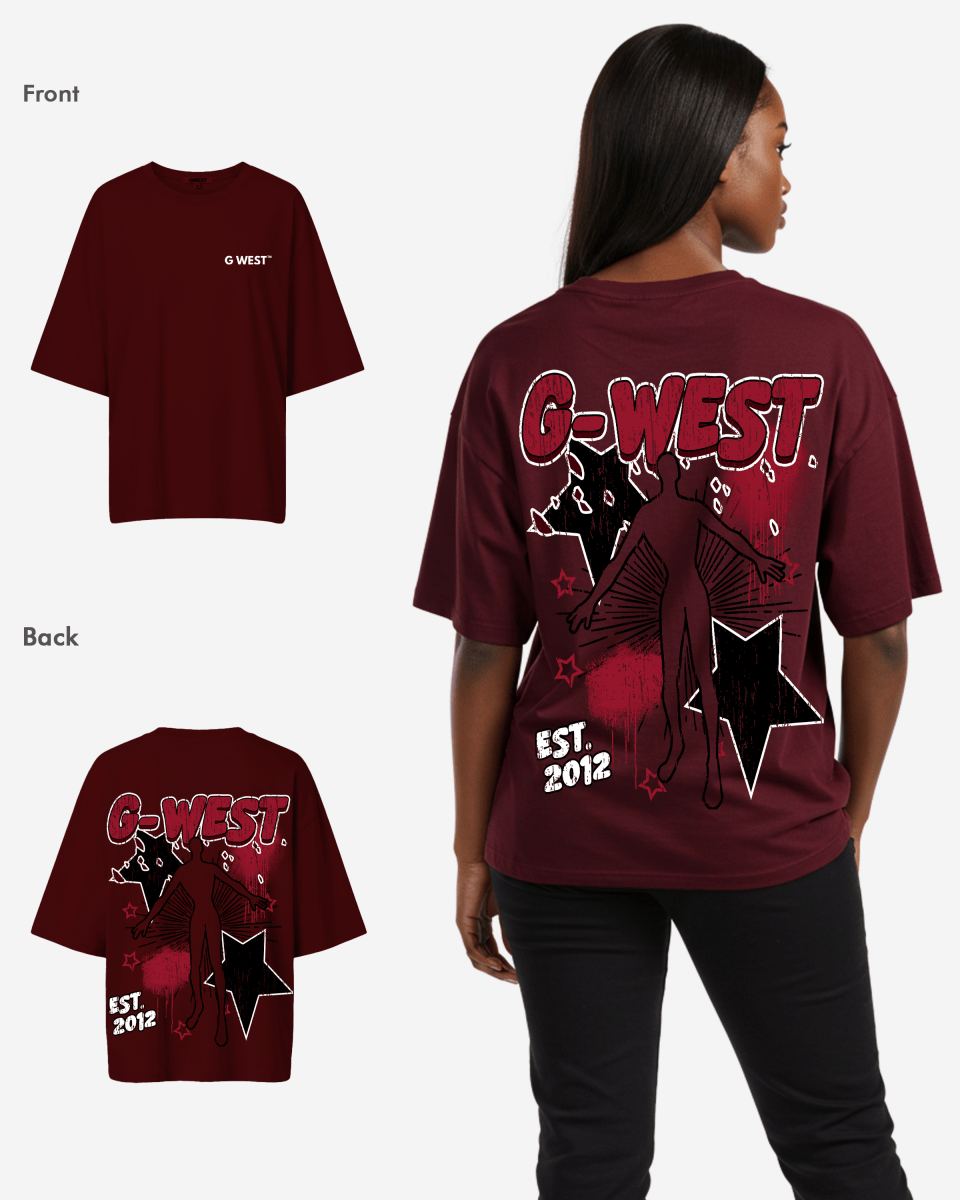 G West Womens Oversized Dazzling Dynamo Tee