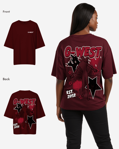 G West Womens Oversized Dazzling Dynamo Tee