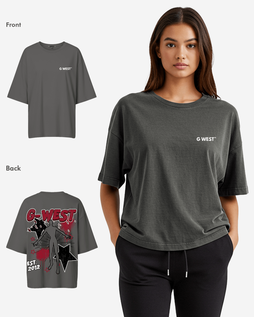 G West Womens Oversized Dazzling Dynamo Tee