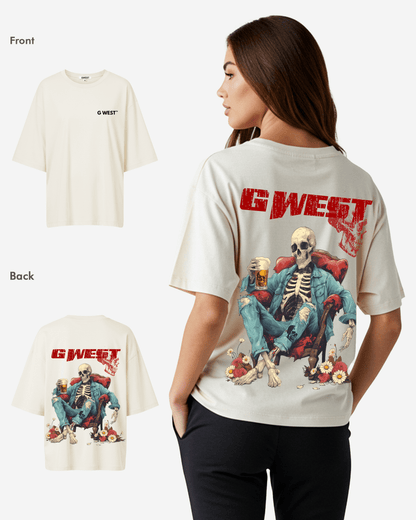 G West Womens Oversized Happy Hour T Shirt