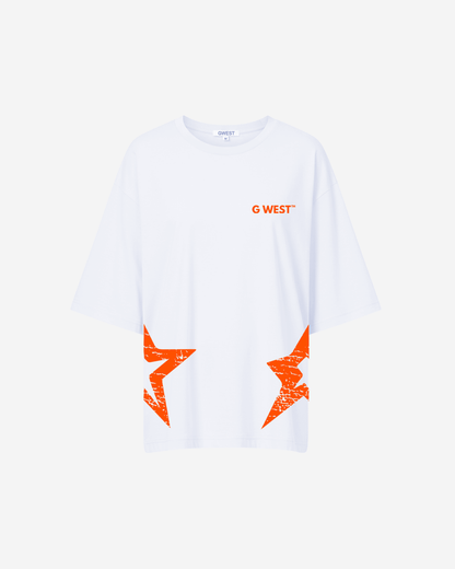 G West Womens Oversized New York Arch Logo With Star Tee