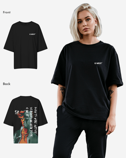G West Womens Oversized World Wide Chain Tee