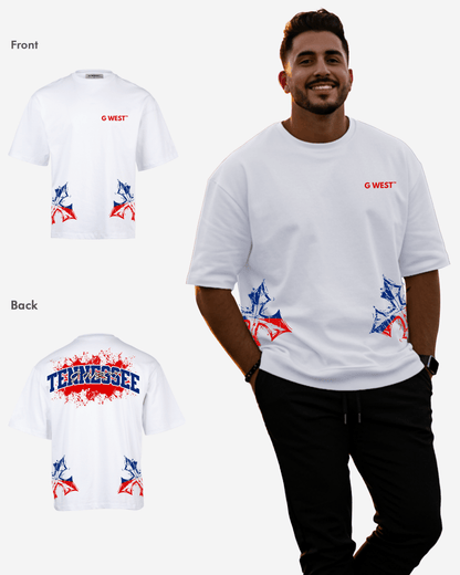 G West Tennessee Blood Arch Logo T-Shirts Big and Tall