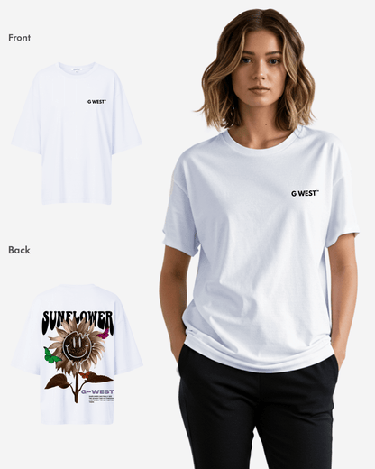 G West Womens Work Of Art Oversized Tee