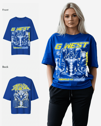 G West Womens World Is Yours Premium Oversized Tee
