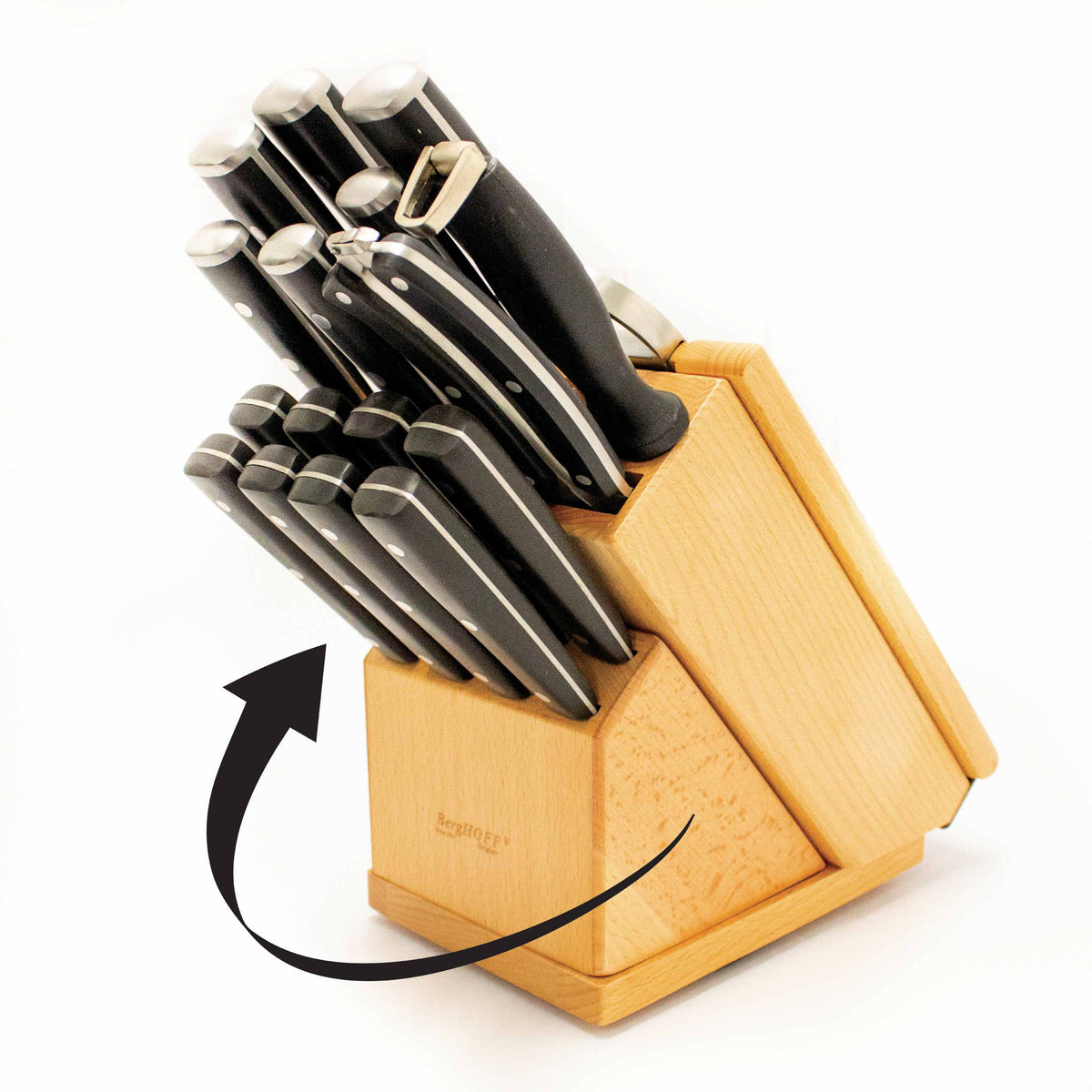 BergHOFF 20pc Stainless Steel Smart Knife Block Set