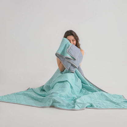 Dual-Sided Cooling Throw Blanket