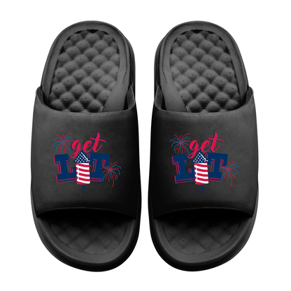 Get Lit Fireworks Motive Slide Sandals