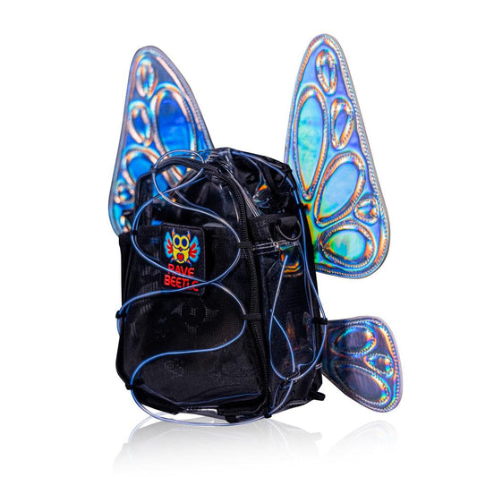 Elytra FLOWt Festival Pack Swappable Wing Rave Backpack with Light Accessory (Disco)