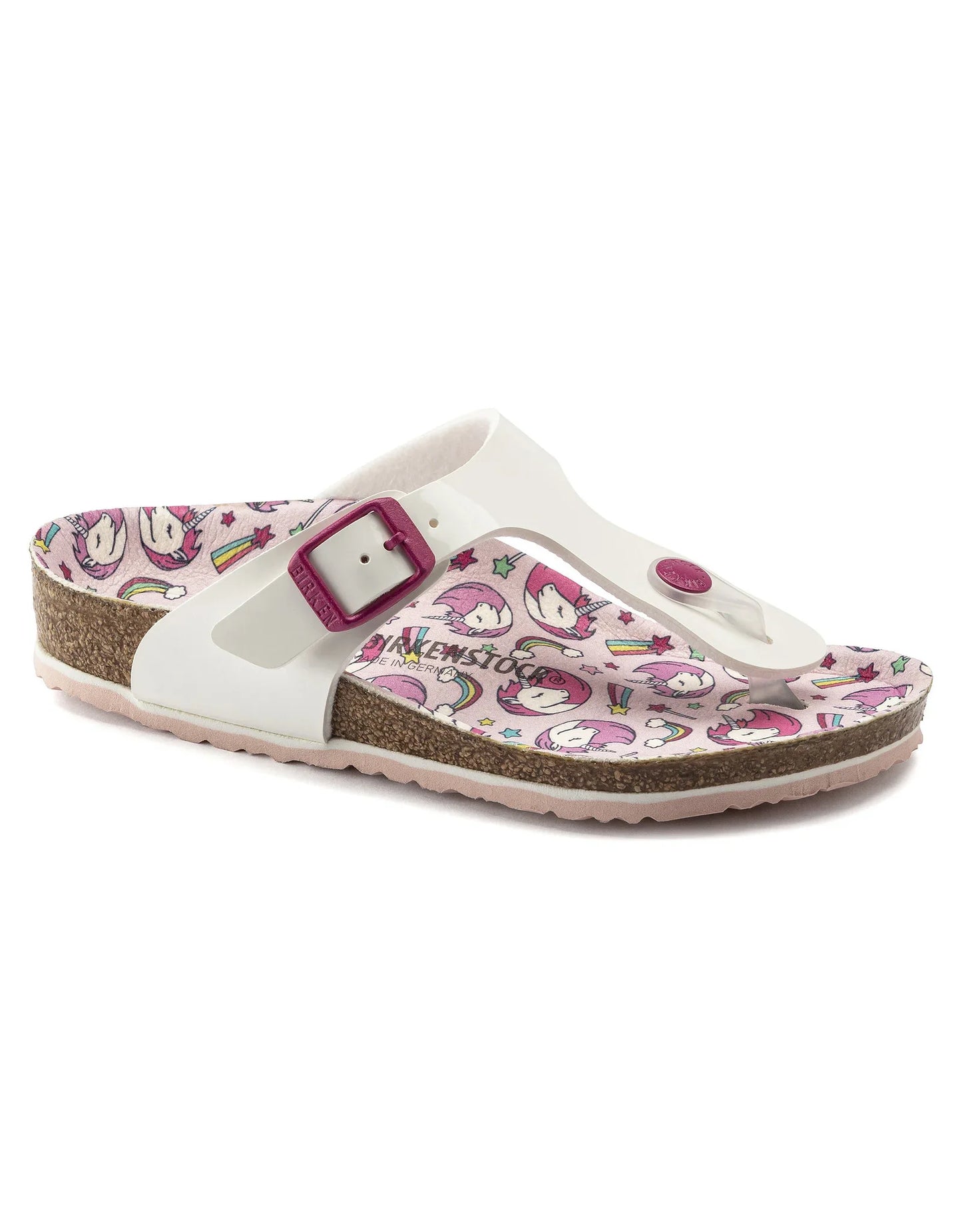 Birkenstock Gizeh Kids Birko-Flor Patent White/Unicorn