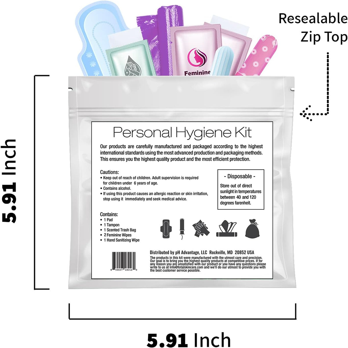 Feminine Hygiene Kits Pack of 10 (Blue Forest)