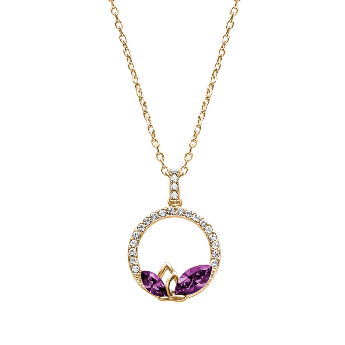 Elegant Dual Marquis Pavé Pendant Necklace  Embellished with Swarovski Crystals by callura