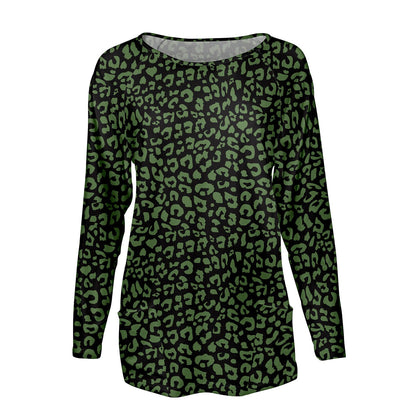 Relevate Designs Blue Camouflage Long Sleeve Lounge Top