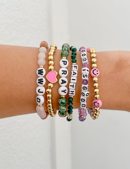 Elevated Faith God is Good Letter Bracelet