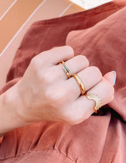 Elevated Faith Gold Band Ring