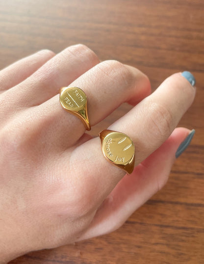 Elevated Faith Gold Choose Joy Ring